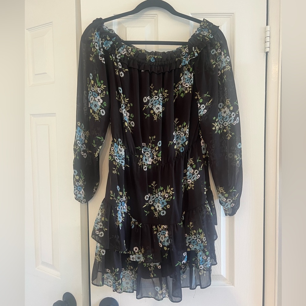 Aqua off the shoulders dress - M